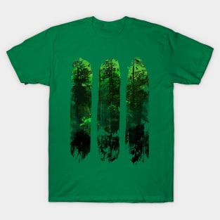 Woods Brush Strokes - Wildlife Flora T-Shirt